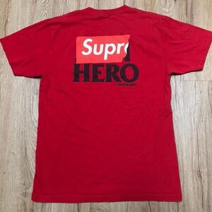 Supreme x Anti Hero Red Graphic Tee